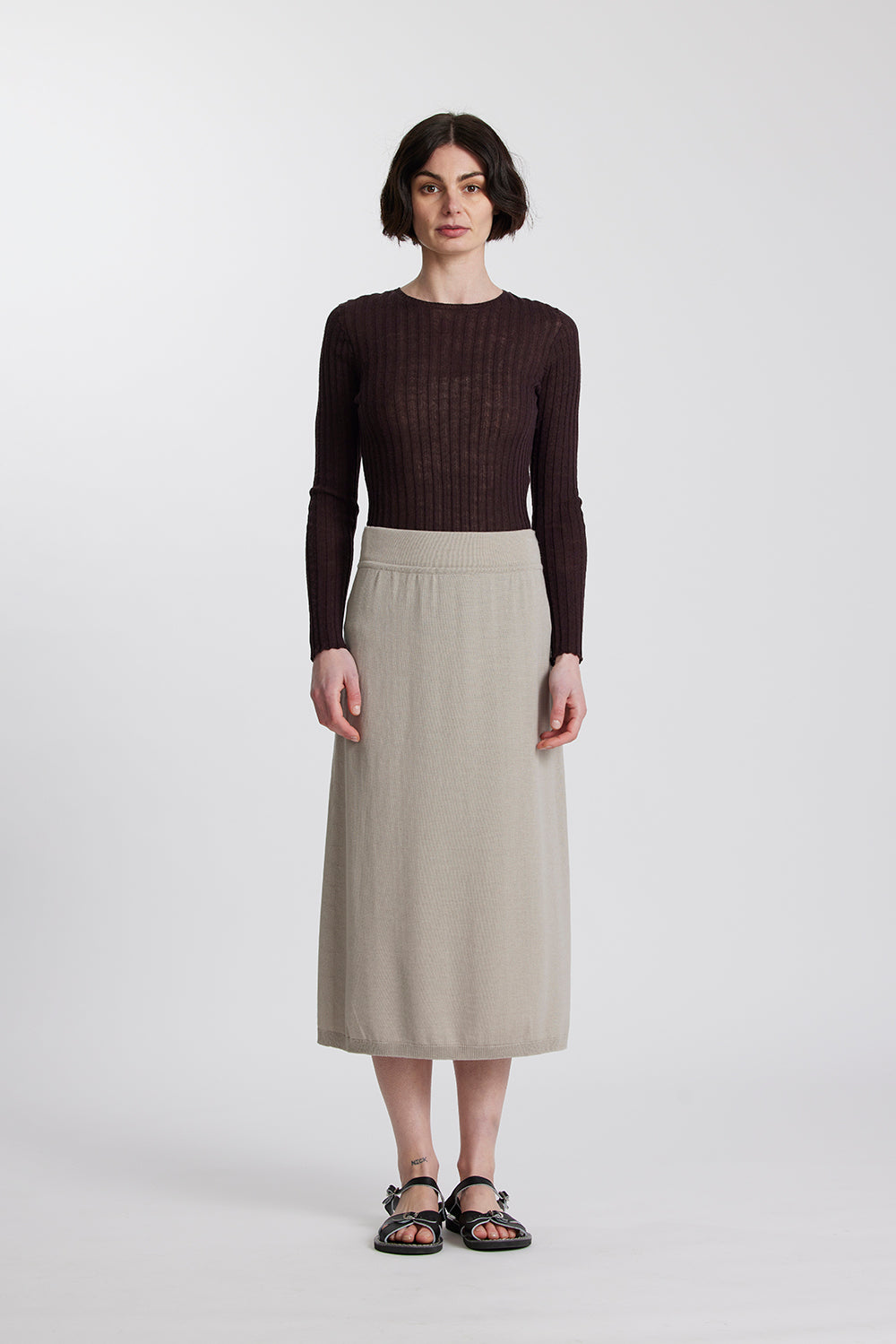 Merino Straight Skirt