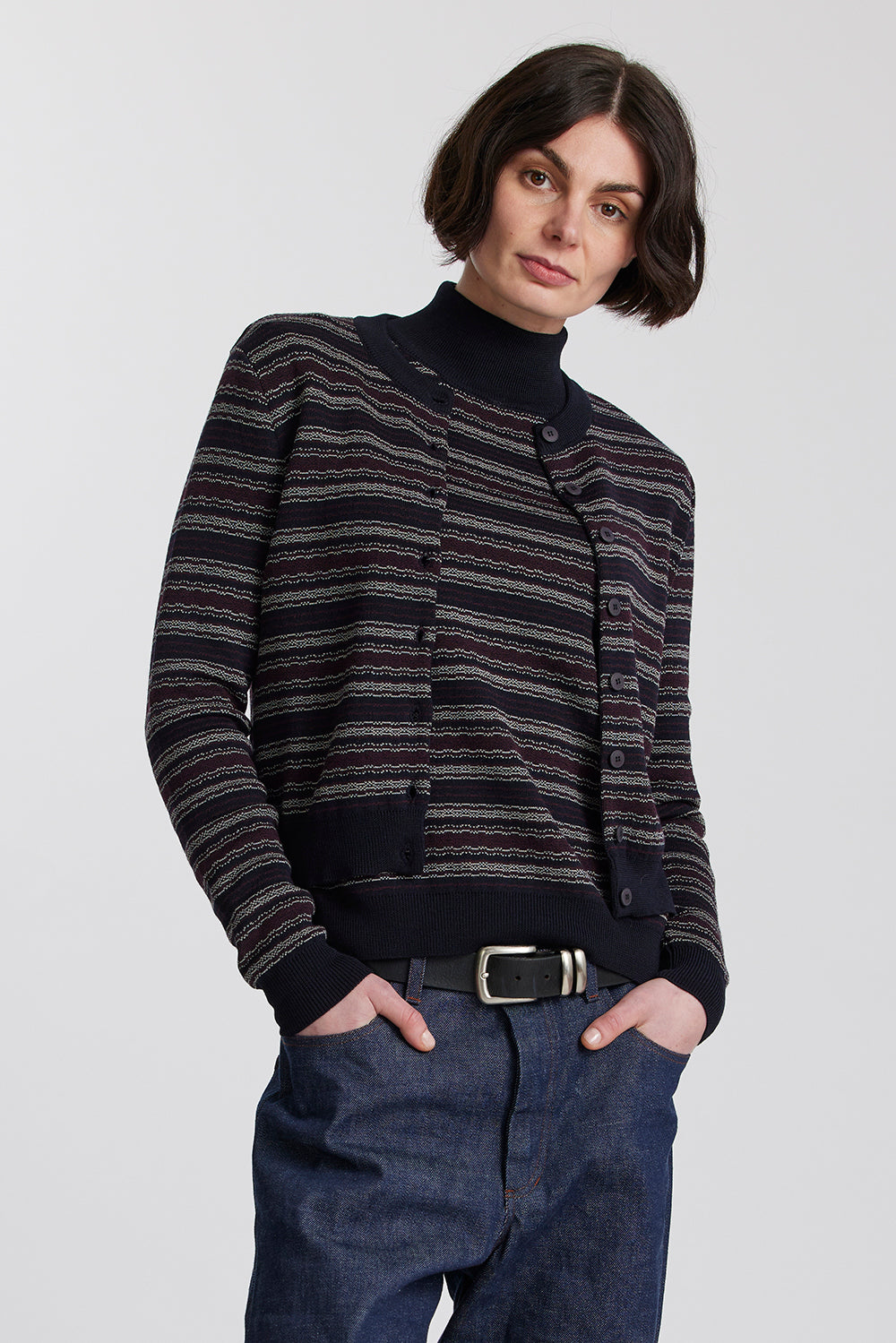 Merino Battenberg Crew Cardigan - Standard Issue