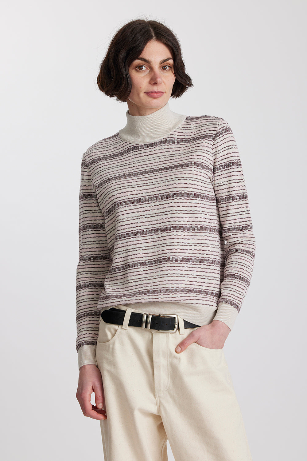 Merino Battenberg Mock Neck - Standard Issue