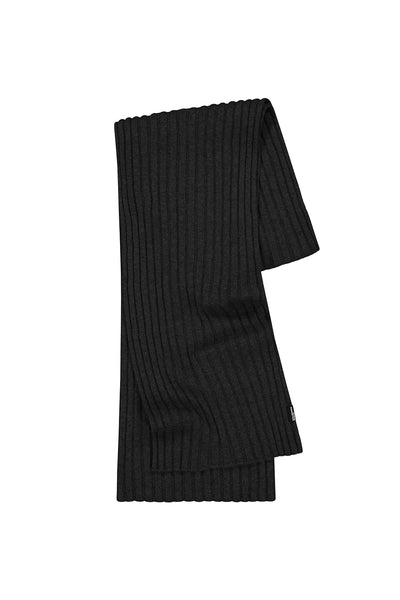 Standard Issue Cashmere Rib Scarf in Carbon Grey