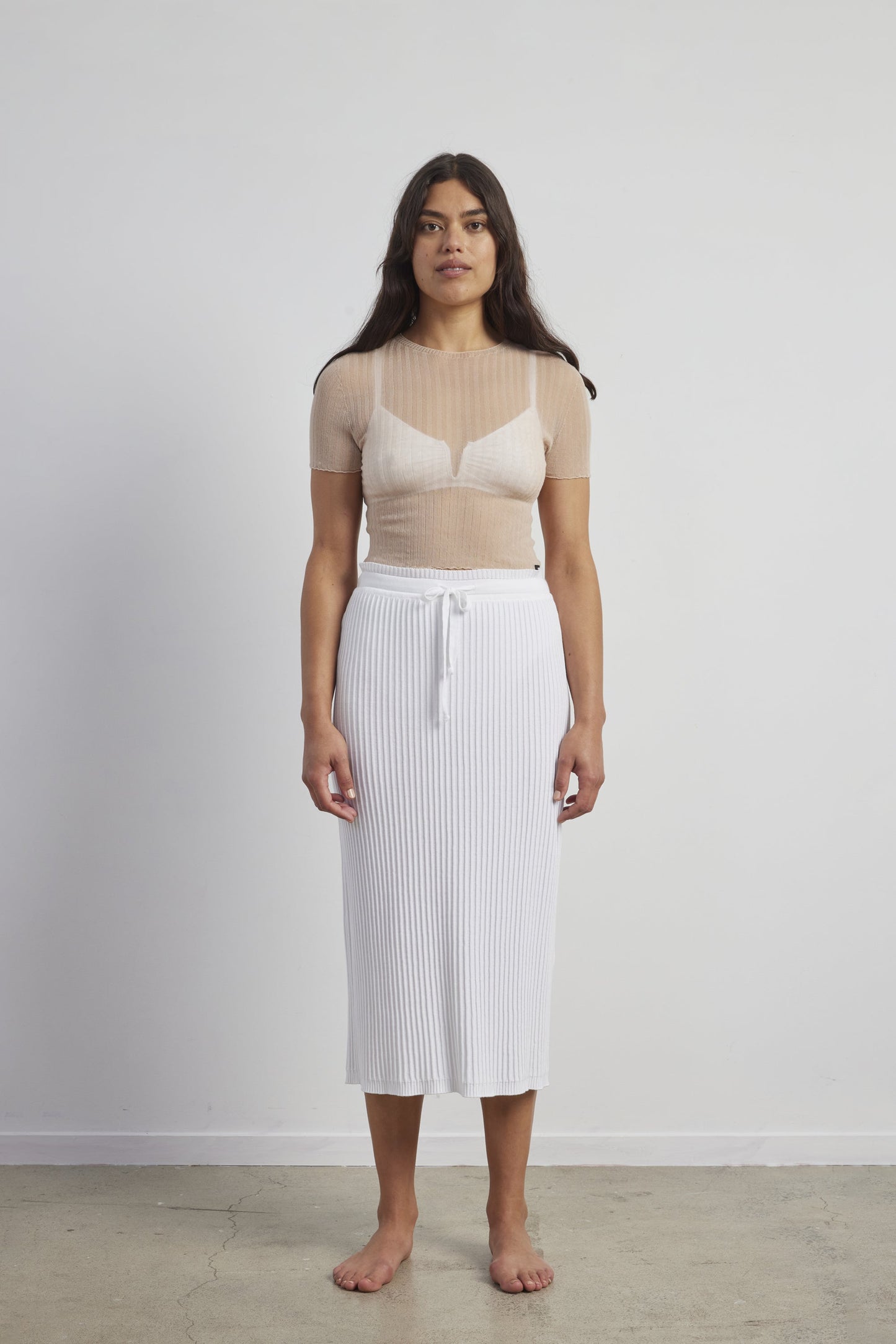 Cotton Rib to Rib Skirt