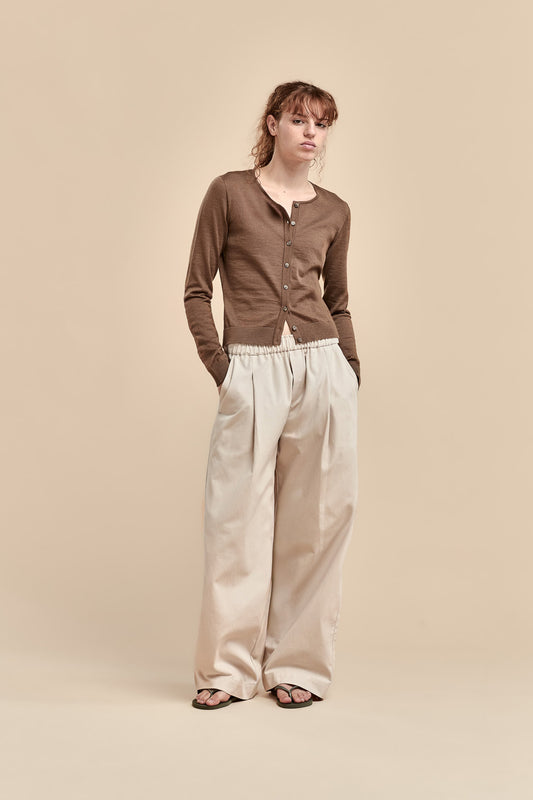 Merino Crop Crew Cardi