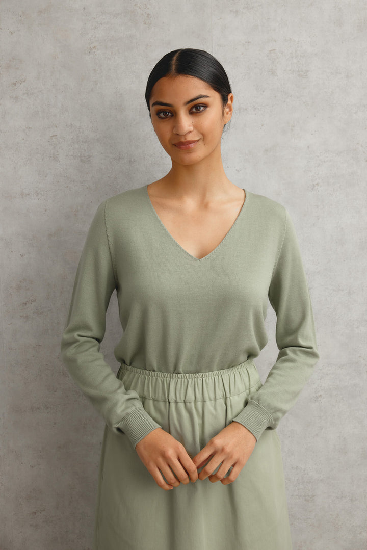 Merino V Neck Slouchy