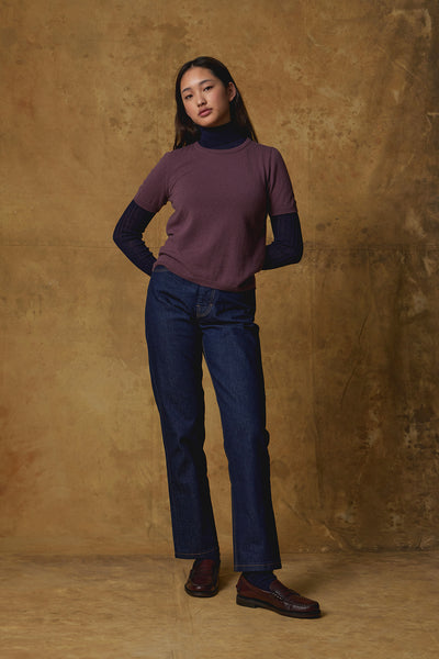 Standard Issue Cashmere T-Shirt in Orchid Purple