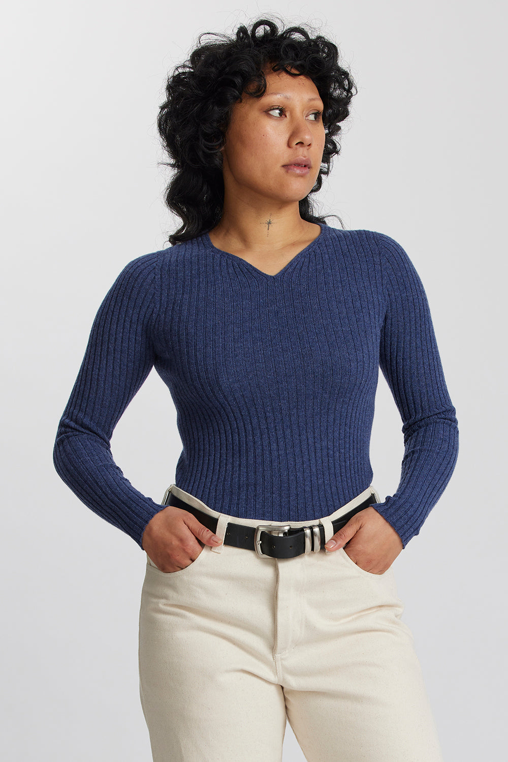 Cashmere Rib Sweater