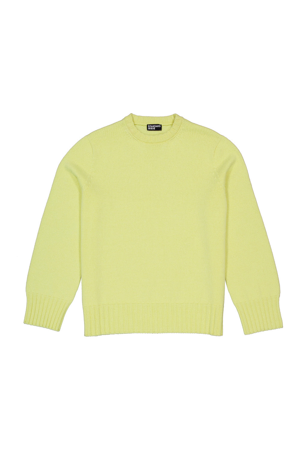 Yellow cashmere sweater on a white background
