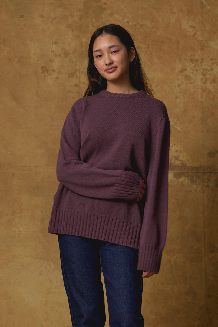 Standard Issue Oversized Sweater in Orchid Purple