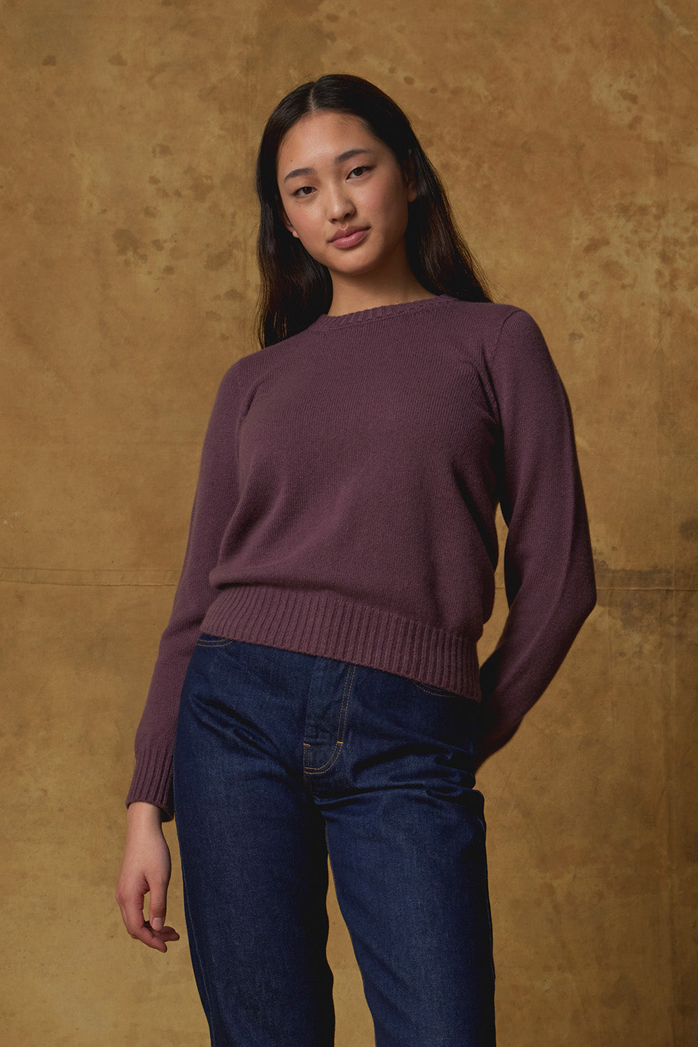 Standard Issue Cashmere Pullover in Orchid Purple