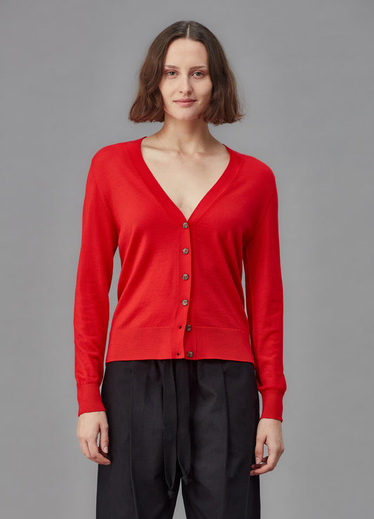 Merino Long V Cardigan