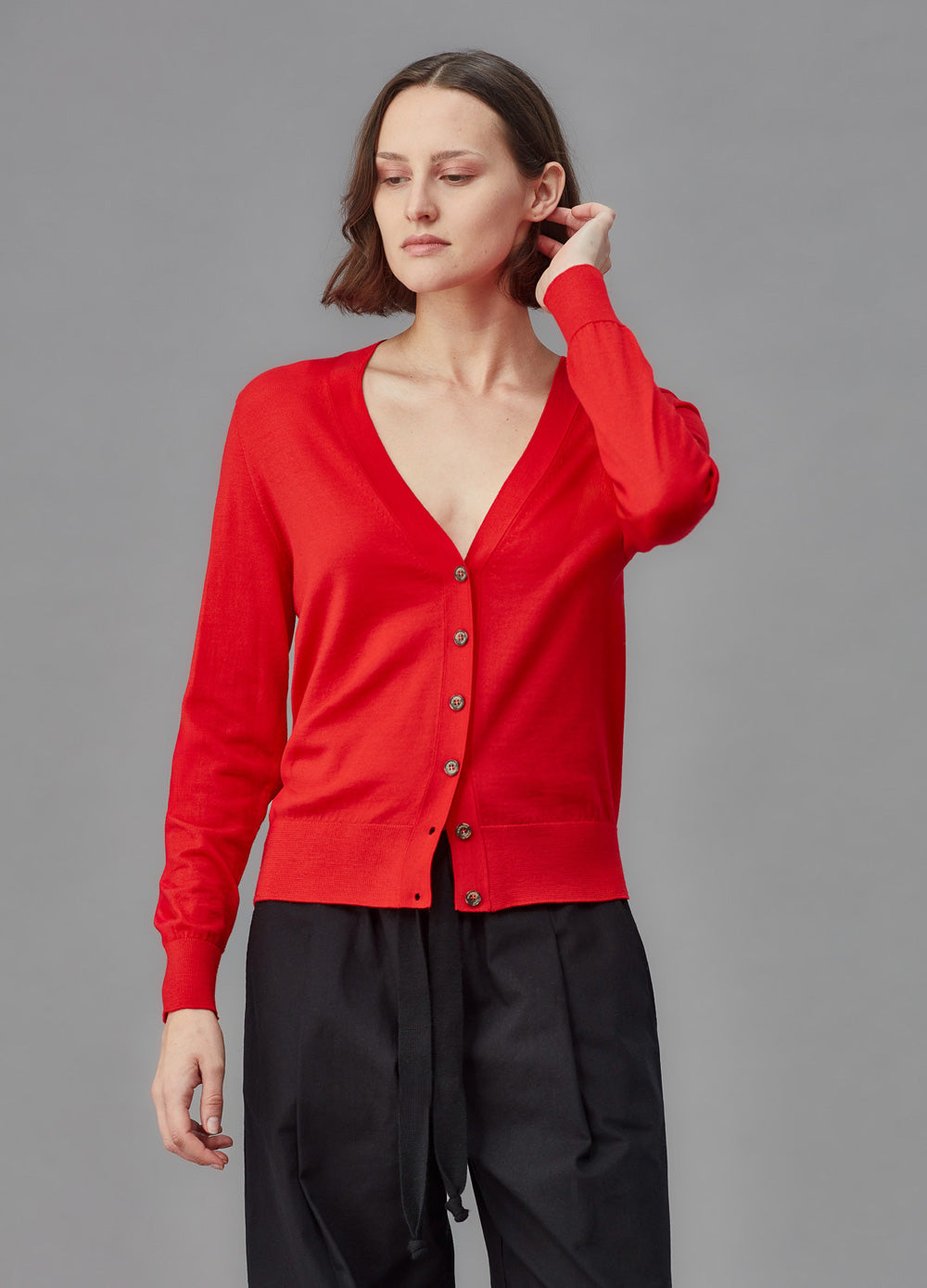 Merino Long V Cardigan - Standard Issue