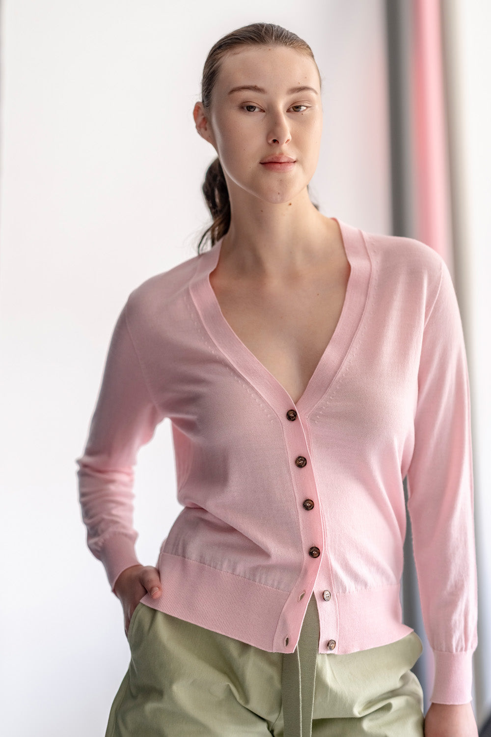 Merino V Neck Cardigan