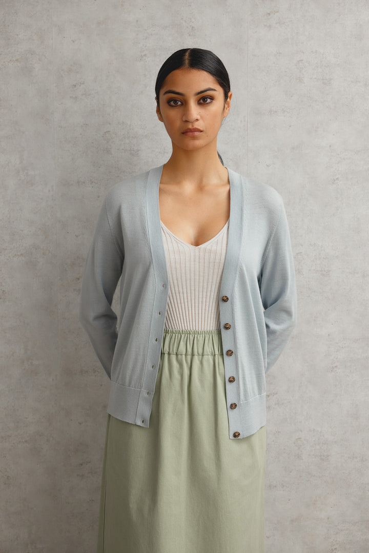 Merino V Neck Cardigan