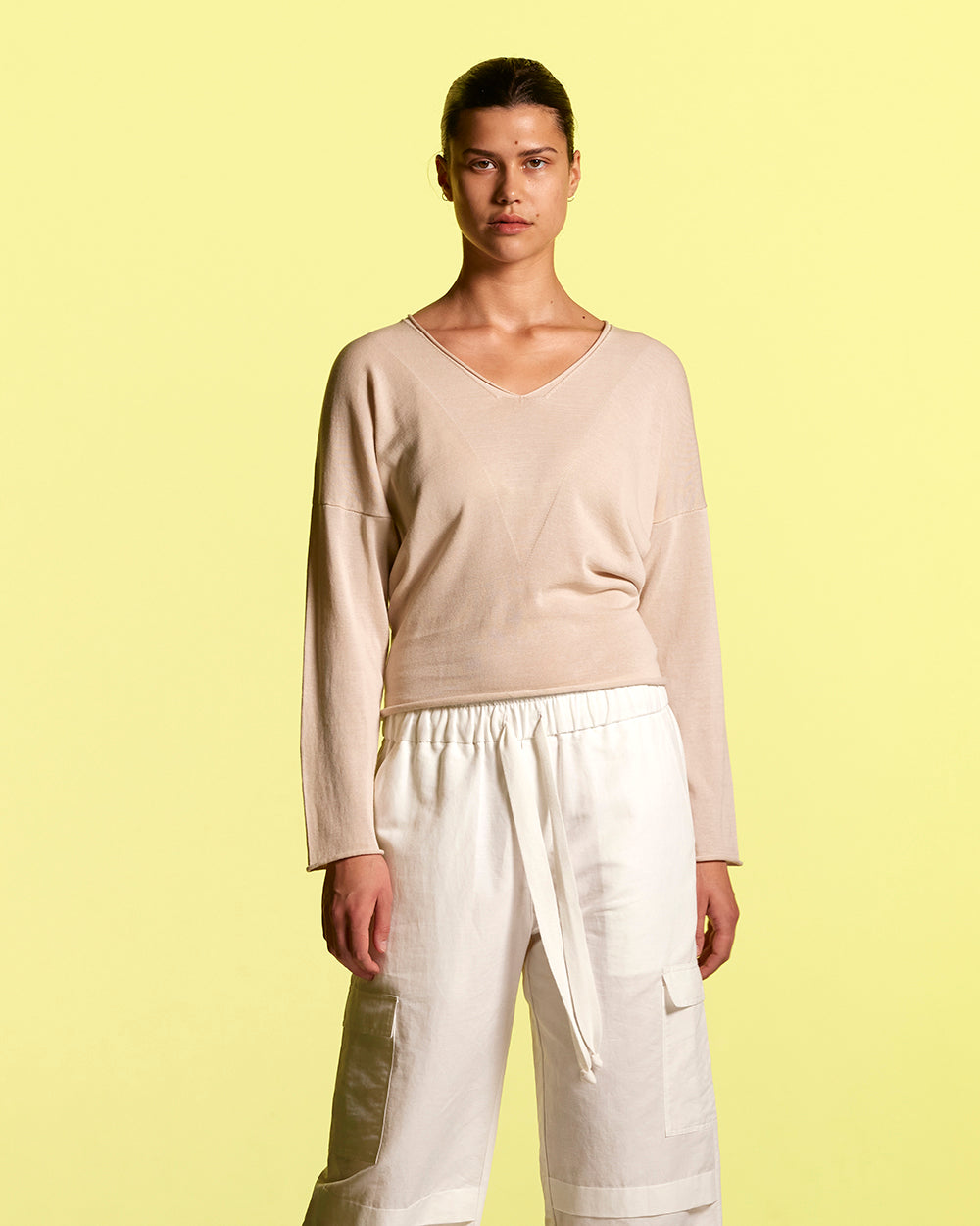 Cotton Draped Sweater