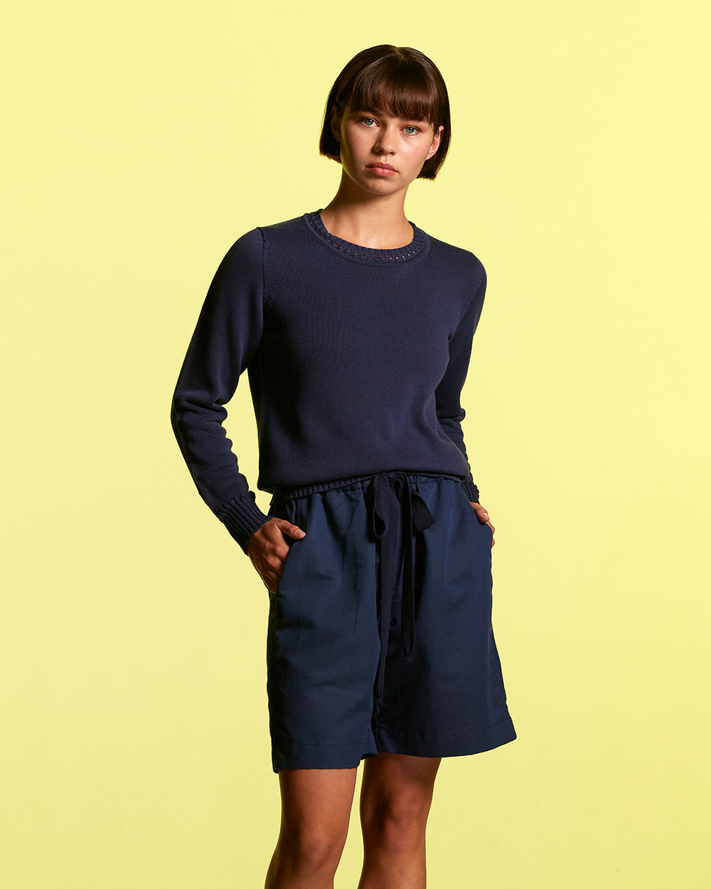 Bio Cotton Lattice Link Pullover