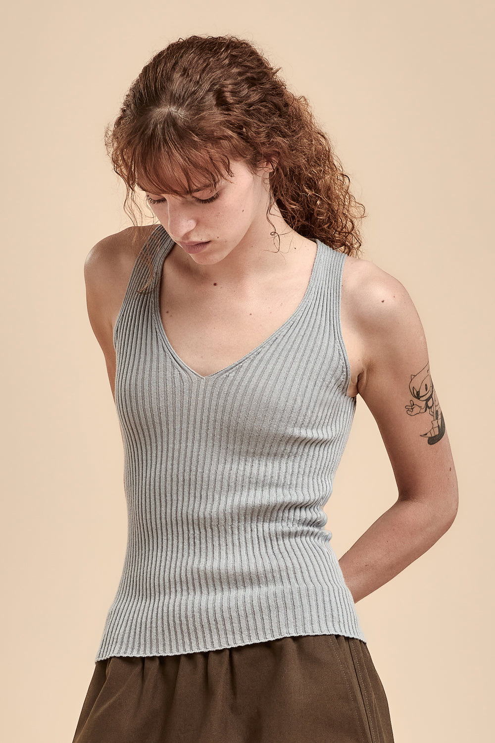 Merino Rib V Neck Tank - Standard Issue