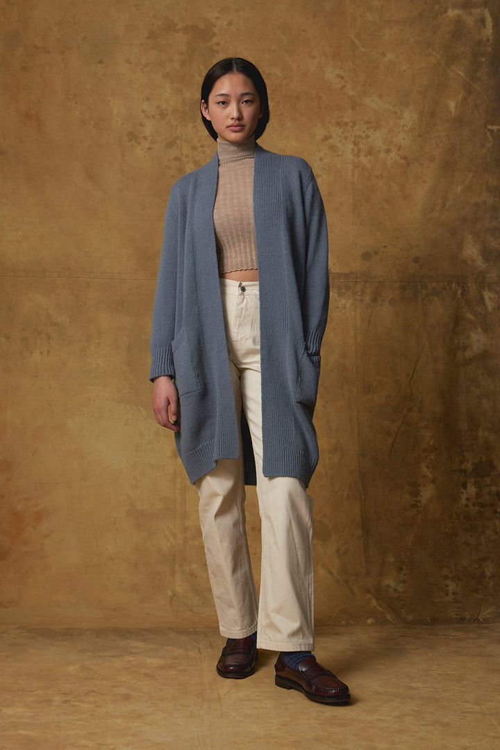 Standard Issue Alpaca Blend Coat in Flint (Blue)