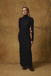 Standard Issue Textured Dress in Black