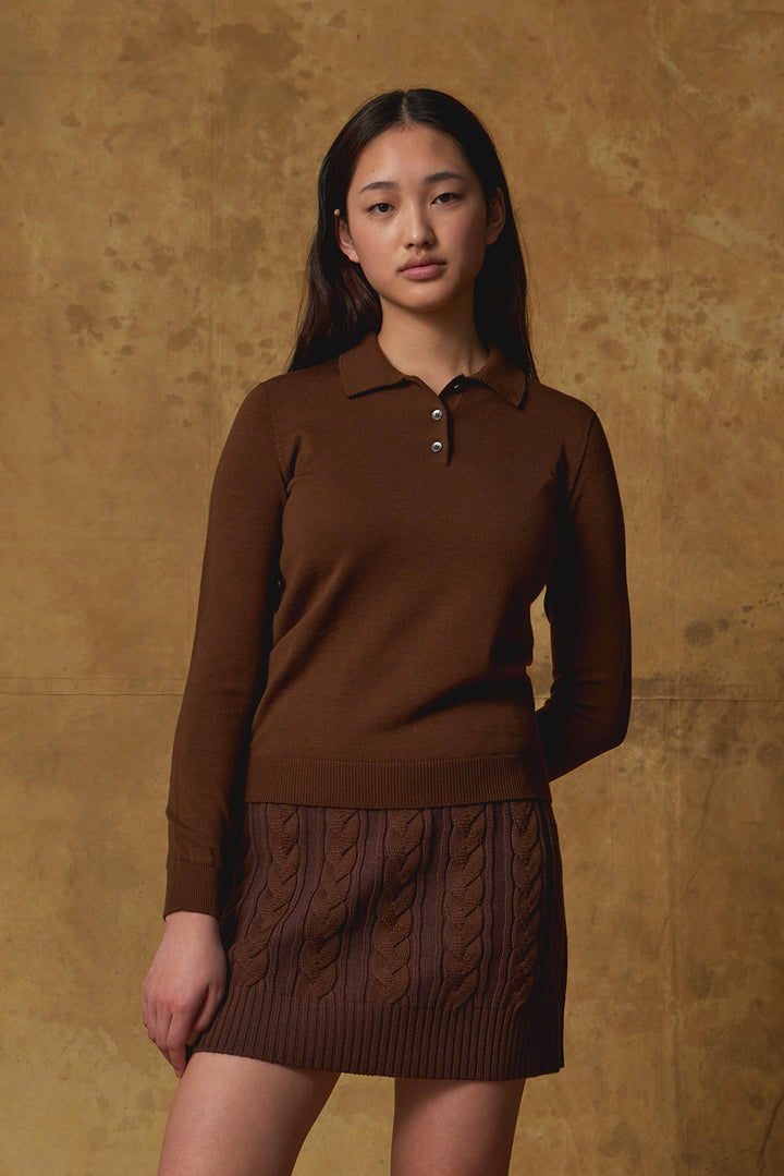 Standard Issue Polo Shirt in Bracken Brown