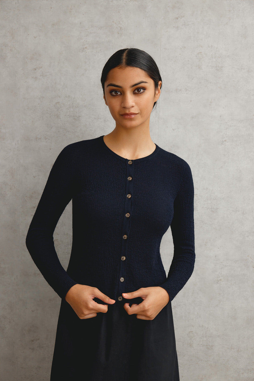 Merino Tweedy Crop Cardigan