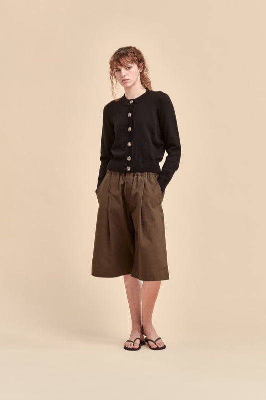 Merino Crew Neck Cardigan