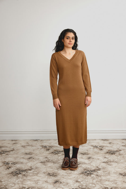 Merino V Neck Dress