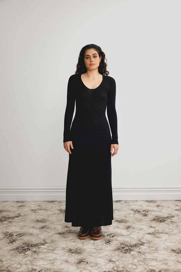 Merino Flared U Dress