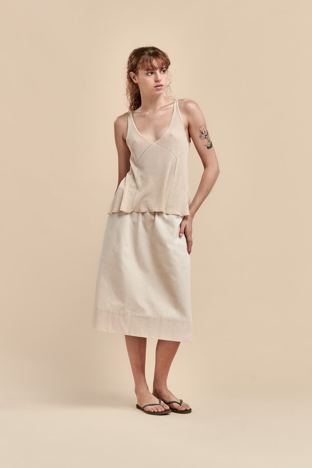 Cotton Broadcloth Skirt