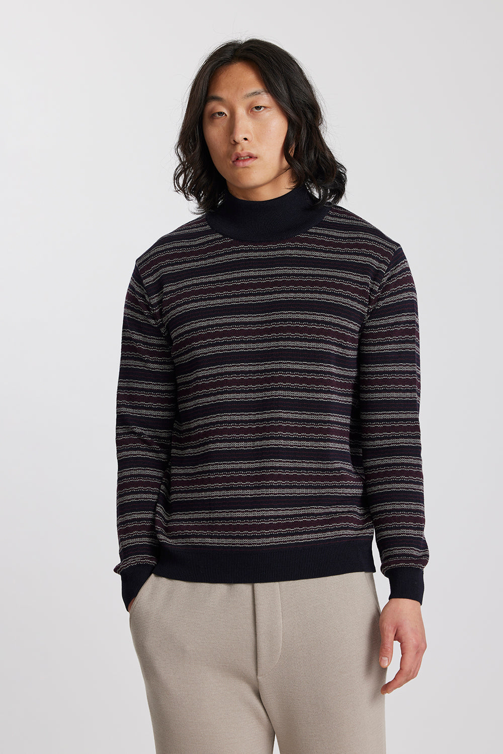 Merino Battenberg Mock Neck - Standard Issue