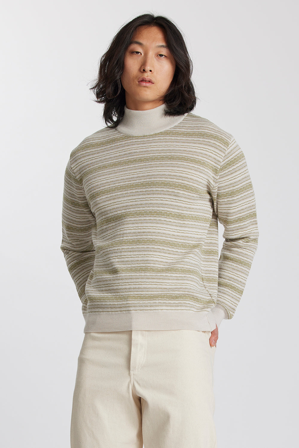 Merino Battenberg Mock Neck - Standard Issue