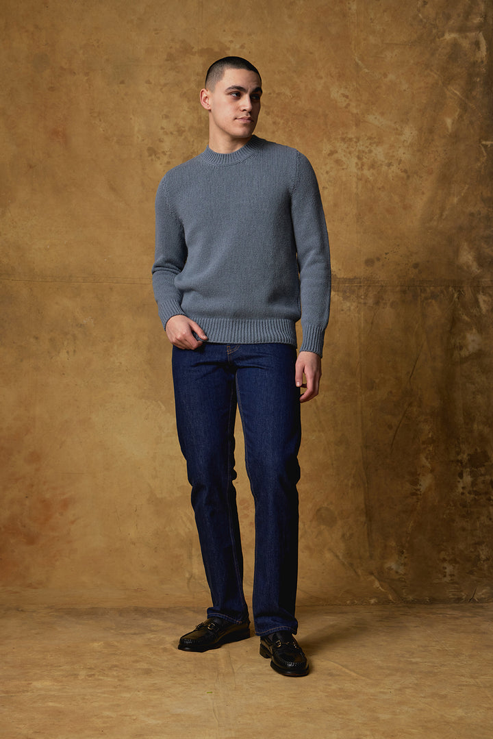 Standard Issue Alpaca Blend Jumper in Flint (Blue)