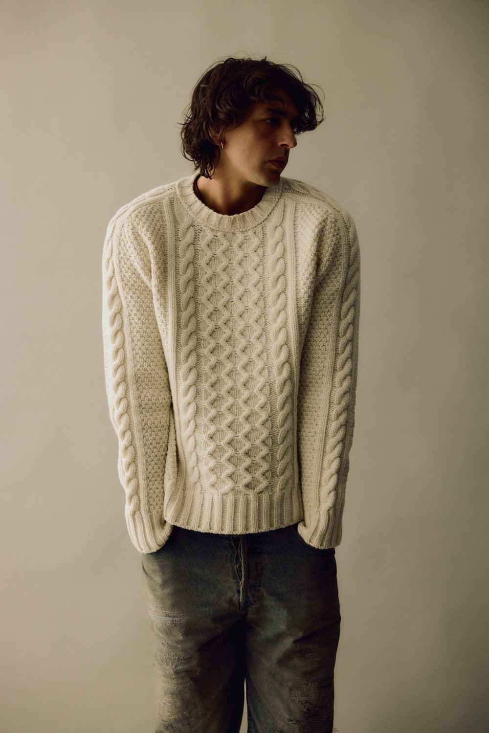Wool Universal Cable Sweater