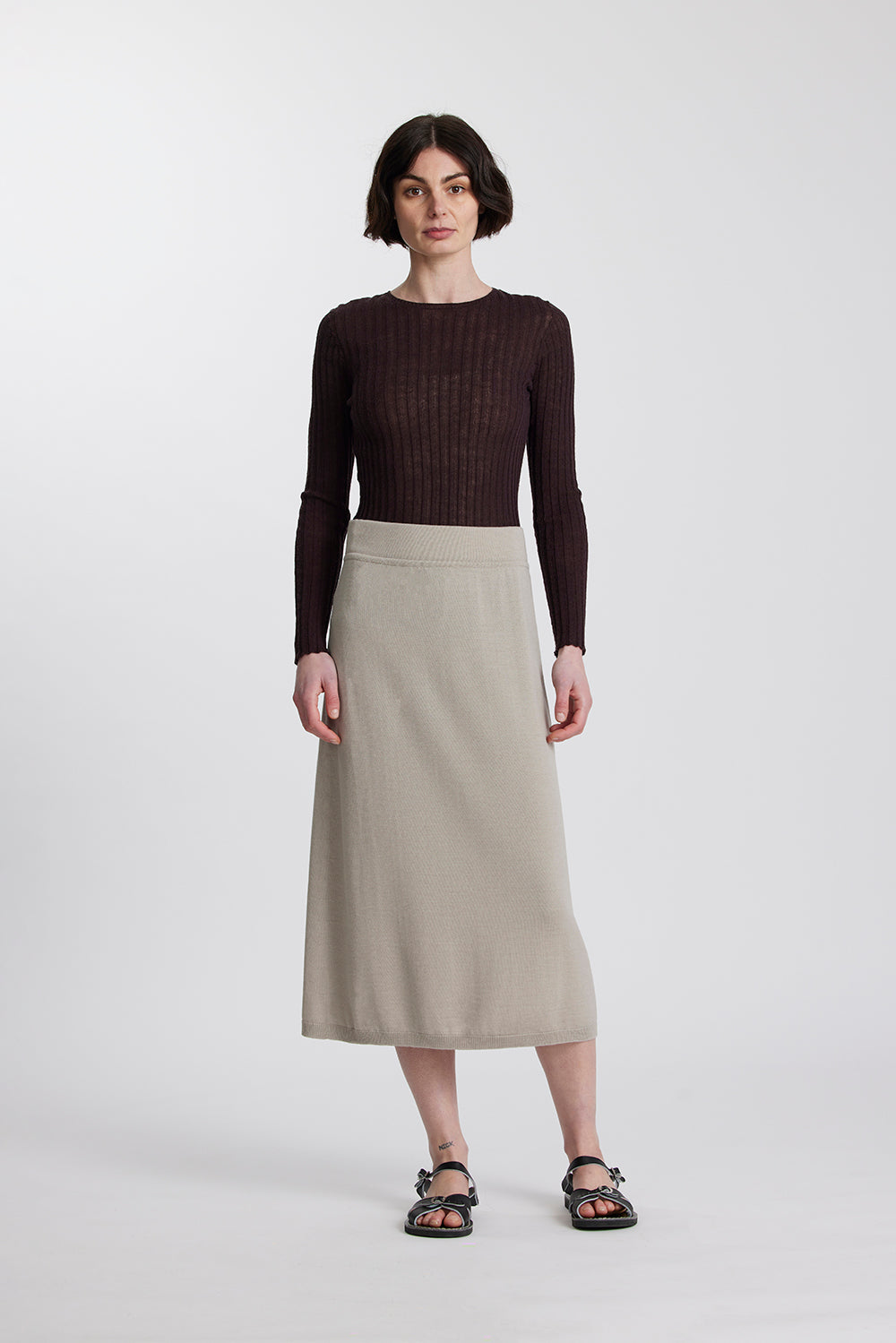 Merino Straight Skirt