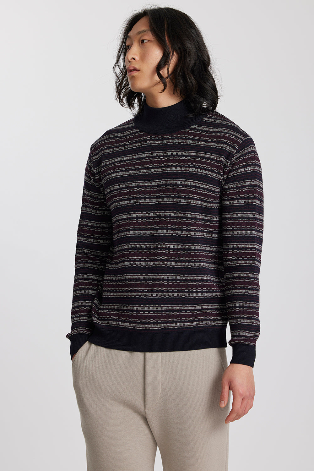 Merino Battenberg Mock Neck - Standard Issue